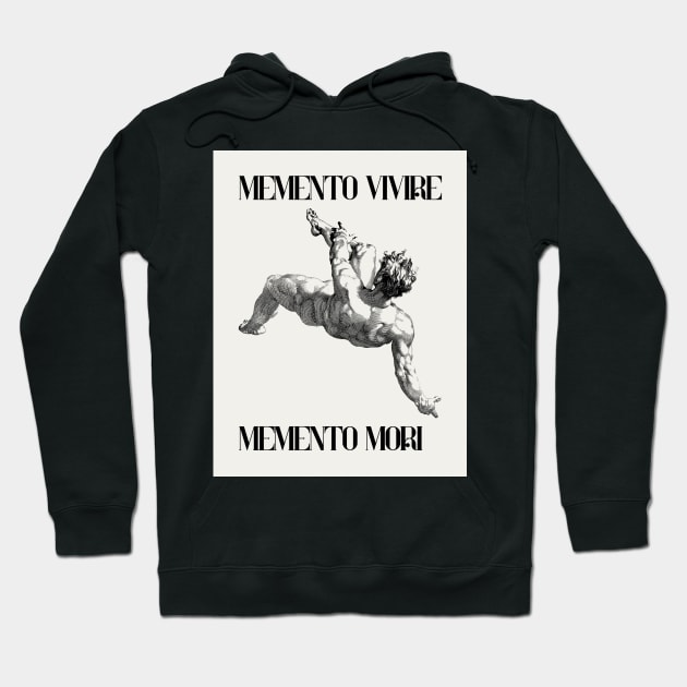 memento mori, art greek, latin phrase Hoodie by Art by Daniel Gomez